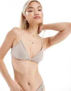 Monki Mix And Match Super Soft Padded Bra In Beige For Women -Monki Shop 206441066 1 beige 1