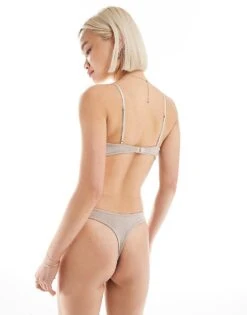 Monki Mix And Match Super Soft Padded Bra In Beige For Women -Monki Shop 206441066 3