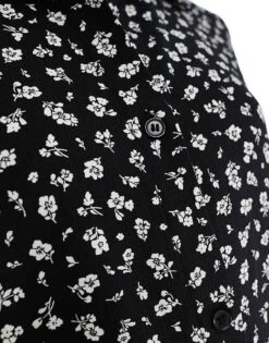 Monki Midi Shirt Dress In Mono Ditsy Print For Women Multi -Monki Shop 206444963 3