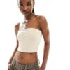 Monki Strapless Top In Beige For Women -Monki Shop 206445059 1 beige