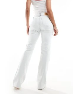 Monki Wakumi Low Waisted Boot Cut Jeans In Light Bleach Blue Wash For Women Light Blue 10 Monki Wakumi Low Waisted Boot Cut Jeans In Light Bleach Blue Wash For Women Light Blue -Monki Shop 206445192 3