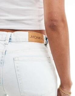 Monki Wakumi Low Waisted Boot Cut Jeans In Light Bleach Blue Wash For Women Light Blue 11 Monki Wakumi Low Waisted Boot Cut Jeans In Light Bleach Blue Wash For Women Light Blue -Monki Shop 206445192 4