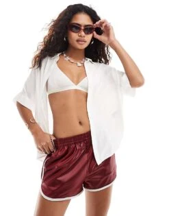 Monki Oversize Boxy Blouse In White For Women -Monki Shop 206520514 1 white 1