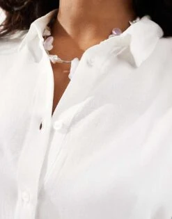 Monki Oversize Boxy Blouse In White For Women -Monki Shop 206520514 3