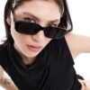 Monki Small Rectangle Sunglasses In Black For Women -Monki Shop 206520532 1 black
