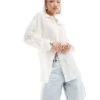 Monki Sheer Crinkle Oversized Shirt In Off-white For Women 1 Monki Sheer Crinkle Oversized Shirt In Off-white For Women -Monki Shop 206562925 1 offwhite