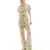 Monki Tie Waist Jumpsuit In Abstract Hearts Print For Women Multi -Monki Shop 206563038 1 multi