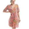 Monki Button Through Mini Dress In Abstract Floral Print For Women -Monki Shop 206563106 1 abstractfloral