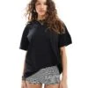 Monki Oversized T-shirt In Black For Women -Monki Shop 206608010 1 black