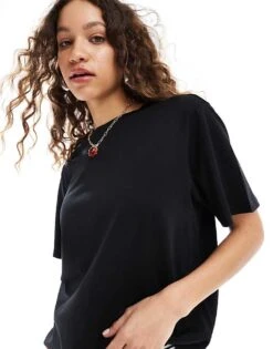 Monki Oversized T-shirt In Black For Women -Monki Shop 206608010 3