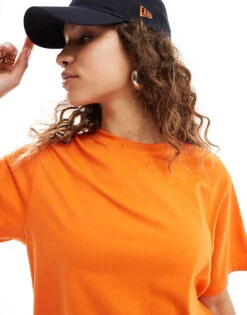 Monki Oversized T-shirt In Orange For Women -Monki Shop 206608291 1 orange 1