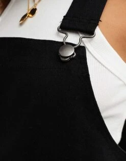 Monki Denim Mini Dungaree Dress In Black For Women -Monki Shop 206728130 3