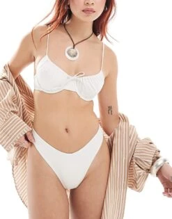 Monki Mix And Match Bikini White