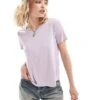 Monki Super Soft T-shirt In Lilac For Women -Monki Shop 206788156 1 lilac