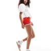 Monki Puff Short Sleeve Sqaure Neck Broderie Anglaise Top In White For Women