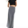 Monki Super Soft Maxi Skirt In Charcoal Grey For Women Dark Grey -Monki Shop 206788801 1 darkgrey