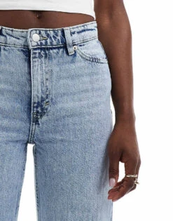 Monki Yoko Wide Leg Jeans In Lightwash Blue For Women 11 Monki Yoko Wide Leg Jeans In Lightwash Blue For Women -Monki Shop 206799578 4