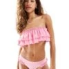 Monki Co-ord Ruffle Frills Bandeau Bikini Top And Bottoms -Monki Shop 206840718 group 1
