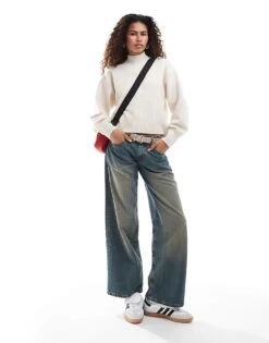 Monki Knitted Turtleneck Sweater In Beige Melange For Women -Monki Shop 206875726 1 beigemelange 1