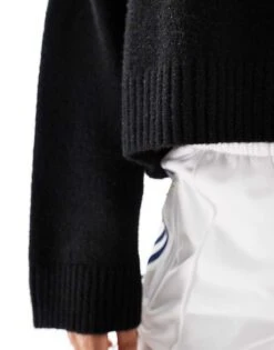 Monki Round Neck Relaxed Knitted Sweater In Black For Women -Monki Shop 206875760 4