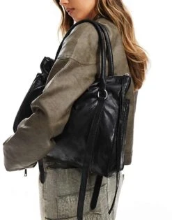 Monki Slouch Holdall Bag In Black For Women -Monki Shop 206876042 3