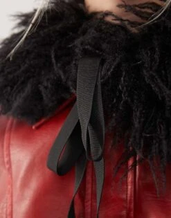 Monki Faux Fur Collar In Black For Women -Monki Shop 207123713 3