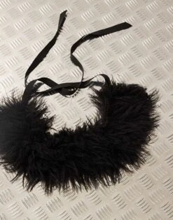 Monki Faux Fur Collar In Black For Women -Monki Shop 207123713 4