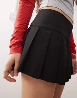 Monki Mini Pleated Skirt In Black For Women -Monki Shop 207146029 3