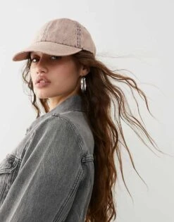 Monki Cap In Washed Pink For Women