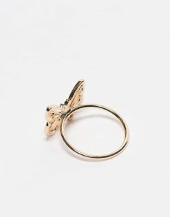 Monki Butterfly Ring In Gold For Women -Monki Shop 207321679 3