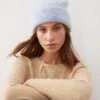 Monki Pom Pom Knitted Beanie In Blue For Women -Monki Shop 207322923 1 blue