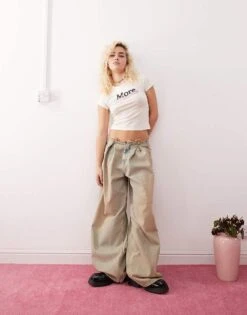 Monki Shrunken Baby Tee In Off White With 'More Amore' Graphic For Women 9 Monki Shrunken Baby Tee In Off White With 'More Amore' Graphic For Women -Monki Shop 207356712 3