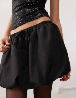 Monki Puffball Mini Skirt In Black For Women -Monki Shop 207477169 2