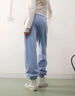 Monki Cuffed Joggers In Washed Blue For Women -Monki Shop 207477275 5