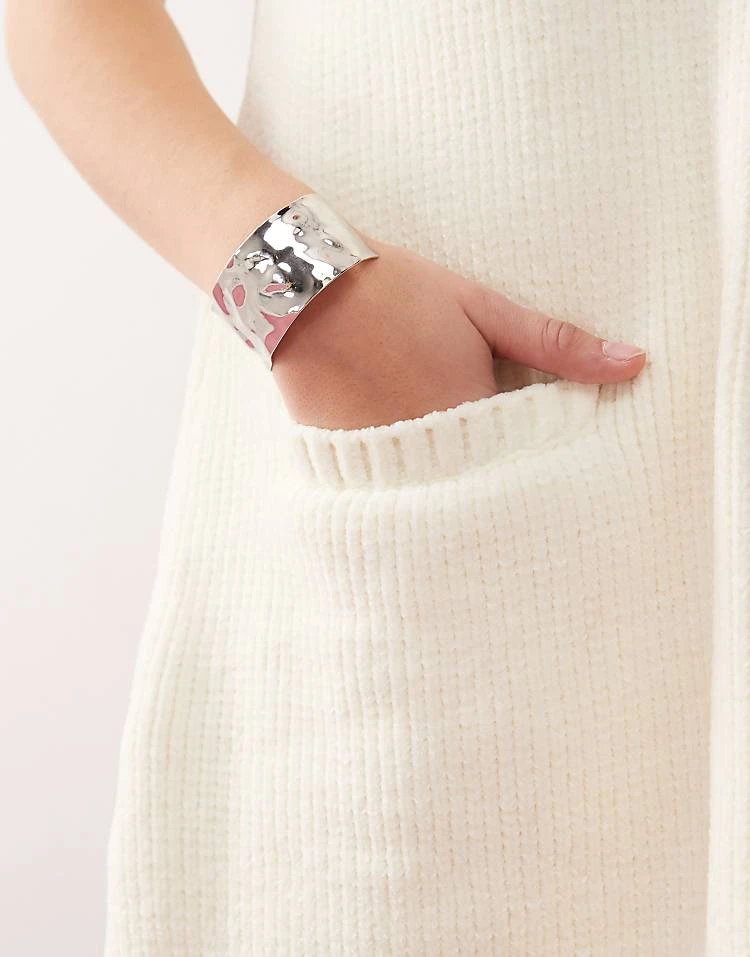 Monki Short Sleeve Super Soft Mini Knitted Dress In Cream For Women 4 Monki Short Sleeve Super Soft Mini Knitted Dress In Cream For Women - Image 2