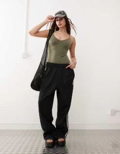 Monki Tie Up Back Swimsuit In Khaki Green For Women -Monki Shop 207477649 3