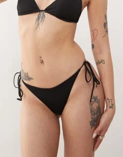 Monki Black Triangle Bikini