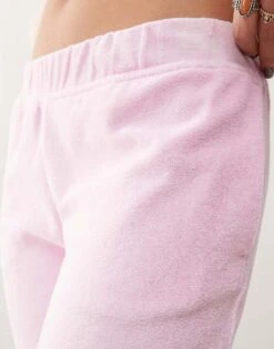 Monki Terry Flared Jogger In Pink For Women -Monki Shop 207482376 3