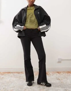 Monki Low Rise Stretch Bootcut Jeans In Washed Black For Women -Monki Shop 207599701 1 black 1