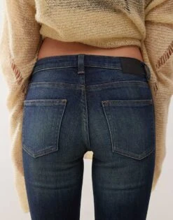 Monki Katsumi Low Waist Boot Cut Flare Jeans In Raven Blue For Women -Monki Shop 207599703 4