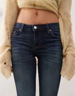 Monki Katsumi Low Waist Boot Cut Flare Jeans In Raven Blue For Women -Monki Shop 207599703 5