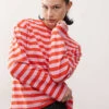 Monki Long Sleeve Top In Pink And Red Stripe For Women 1 Monki Long Sleeve Top In Pink And Red Stripe For Women -Monki Shop 207652877 1 pinkandredstripe