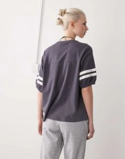 Monki Oversized Varsity T-shirt In Black For Women -Monki Shop 207919603 3