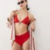 Monki Mix And Match High Waist Bikini Bottom In Dark Red For Women -Monki Shop 207919821 1 darkred