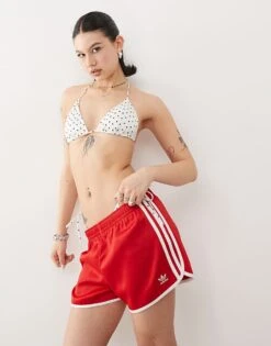 Monki Mix And Match Triangle Tie Up Bikini Top In White And Black Polka Dot For Women White Polka Dot -Monki Shop 207920281 4