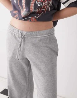 Monki Straight Leg Terry Joggers In Grey For Women -Monki Shop 207968938 3