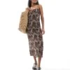 Monki Satin Midaxi Slip Dress In Leopard Print Exclusive To ASOS For Women -Monki Shop 207969107 1 leopardprint