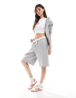 Monki Jersey Jorts With Elastic Waistband In Grey Marl For Women -Monki Shop 208134628 1 greymarl 1