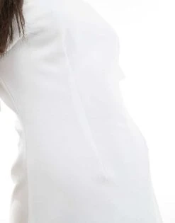 Monki T-shirt Dress With Cinched Waist In White For Women -Monki Shop 208134703 4