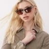 Monki Oversized Cat Eye Sunglasses In Silver For Women -Monki Shop 208225533 1 silver